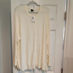 NWT Torrid Sz 4 Sz 26 Cream Cardigan **Minor Snag, See Picture